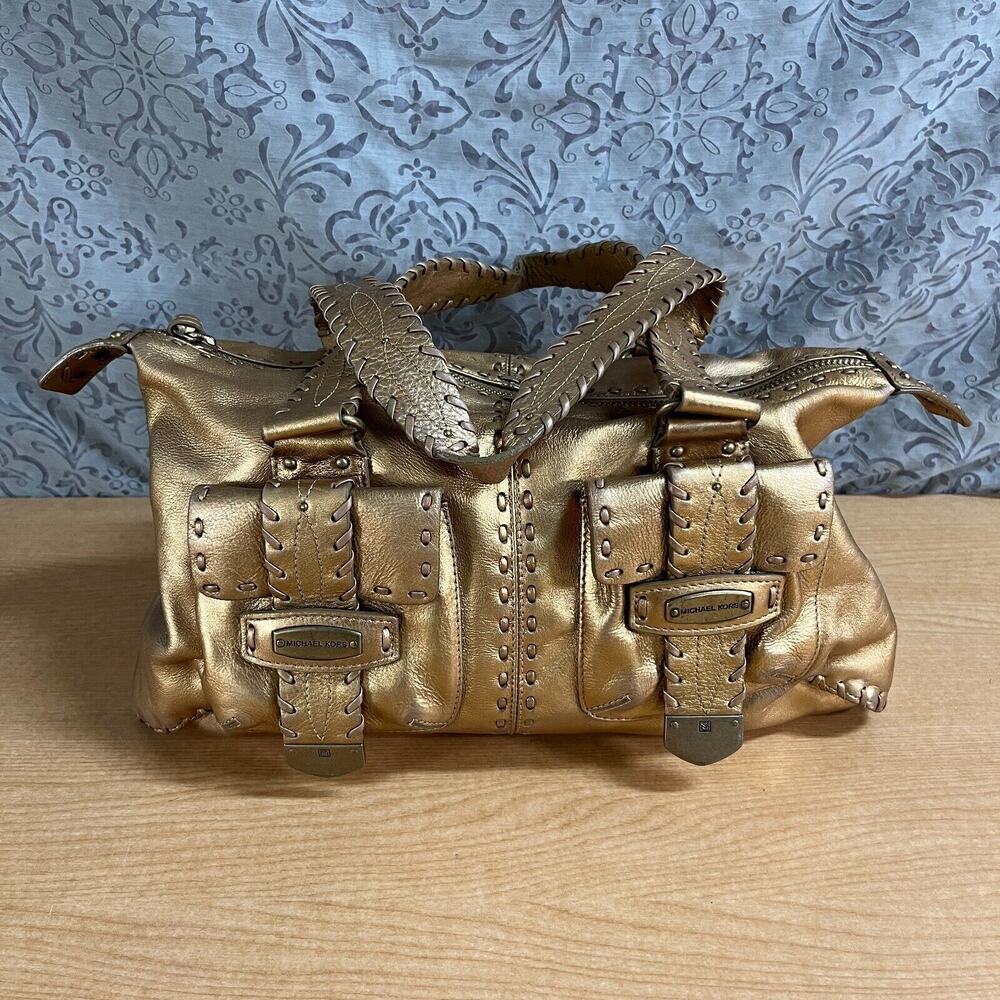 Michael Kors Palm Beach Satchel Bronze Large